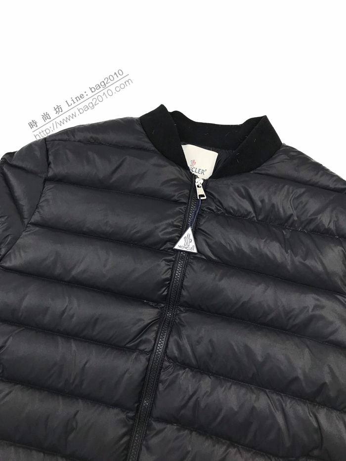 Moncler男裝 蒙口2020新款標誌LOGO印花羽絨服 Moncler男士秋冬黑色外套  ydi3161